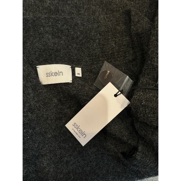 NEW SSKEIN Alpaca Charcoal Momo Cardigan Button Sweater size XS - Picture 6 of 8